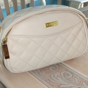 Joy & Iman cream crossbody purse